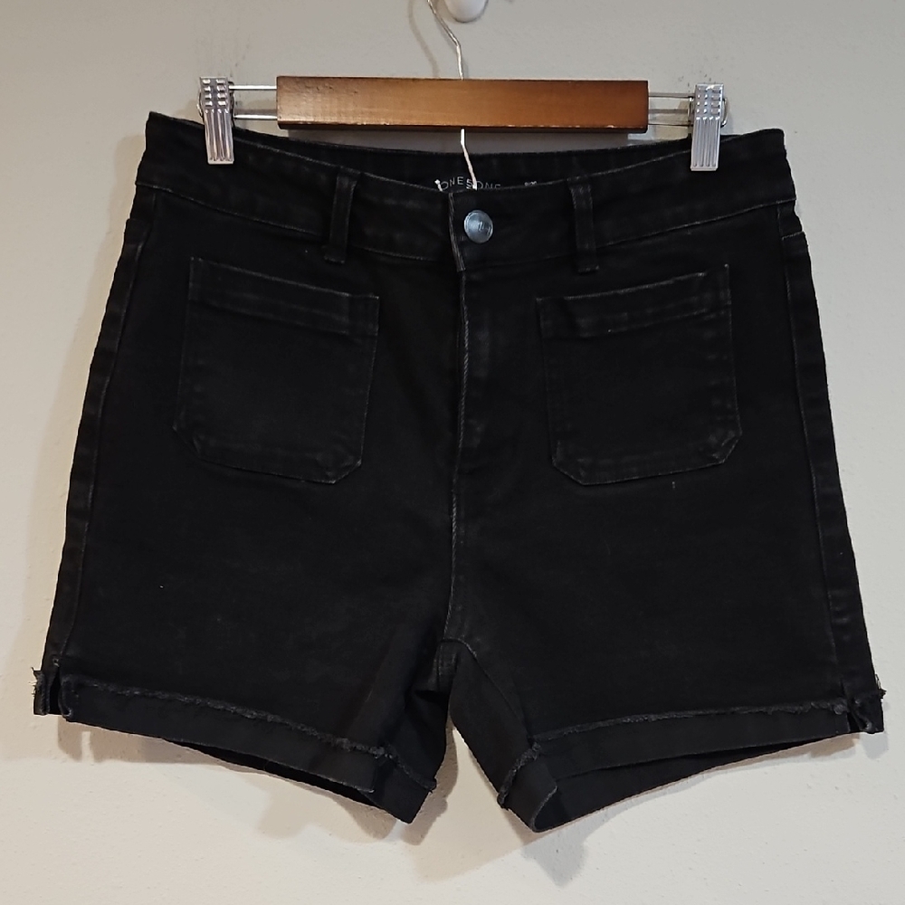 One 5 one Black Jean Shorts